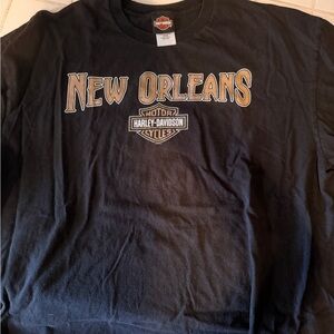 Harley-Davidson Black T-Shirt with New Orleans Design